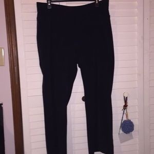 Black straight leg slacks